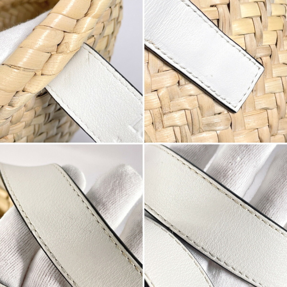 LOEWE Small Basket Bag A223S93X04 Raffia/Leather Beige Tote - Picture 10 of 10